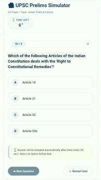 UPSC Prelims 2026: 10 Sec Timer MCQ Quiz Challenge