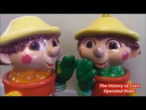 2000s RG Mitchell Coin Operated Wheelbarrow Kiddie Ride - Bill and Ben