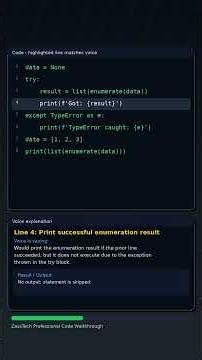 Why enumerate(None) Fails Silently in Python #Shorts