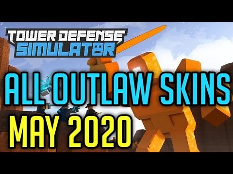 ALL OUTLAW SKINS | Tower Defense Simulator | ROBLOX