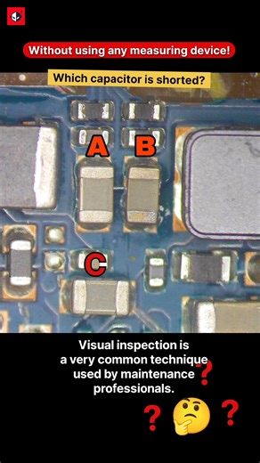 Which capacitor is shorted? 🤔 Part2 #capacitor #componentes #electronics #Which_capacitor_is_shorted #quiz