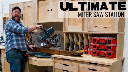 How This Man Made An ULTIMATE Miter Saw Station.