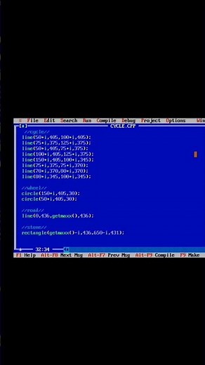 Moving Cycle in Turbo C++ ||How to move cycle in C++ || Project ||@CoDeWithVEER #coding