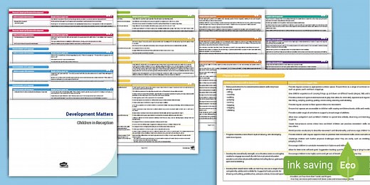 EYFS Development Matters: Reception