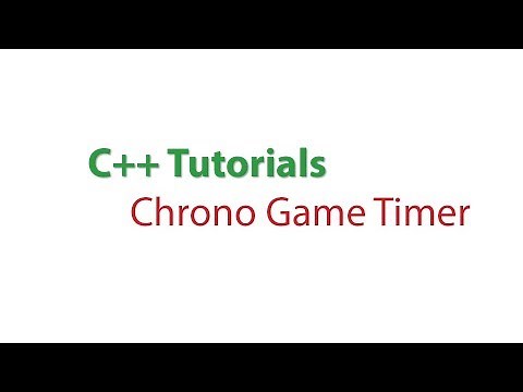 C++ Tutorials: Game Timer using Chrono