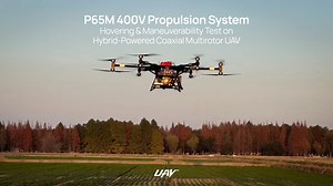 Designed for heavy-duty multirotor drones, HOBBYWING P65M features an independently developed motor, ESC, and propeller, engineered as an highly reliable 400V high-voltage propulsion solution, delivering up to 138kg of max thrust while maintaining stable hovering and responsive maneuver control. #PropulsionSystem #UAV #drone #dronemotor #hexacopter #heavylifting | Hobbywing UAV Propulsion System