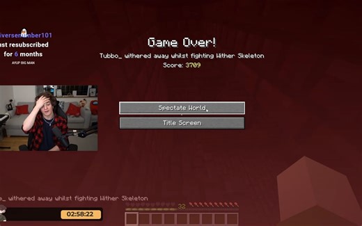 Minecraft star Tubbo dies in his Hardcore SMP world and Ph1LzA reacts to it