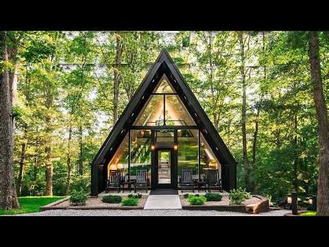 PREFABRICATED A FRAME CABIN HOUSE DESIGN IDEAS | PREFAB A-FRAME DESIGNS FOR WARM & COZY ESCAPE