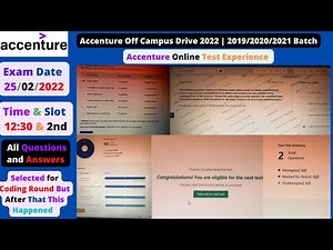 Accenture Online Test Experience | Questions and Answers | Exam Date 25/02/2022 | Selected??