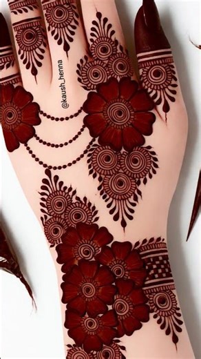 simple easy stylish mehndi design for back hand| #mehndi #hennadesign #mehandi #mehndidesign