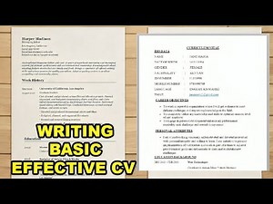 How to Write basic but effective Curriculum Vitae (CV) for all general jobs
