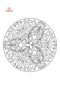 Pattern Mandala Flowers - Mandala Coloring pages for Adults online