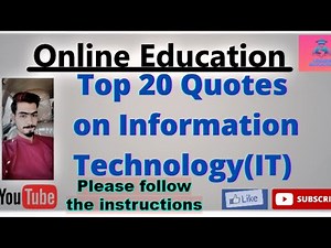 Top 20 Quotes on Information Technology | Information Technology Quotes motivational quotes on IT