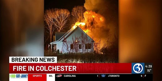 Firefighters battle overnight fire in Colchester