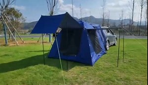 Tailgate Tent for SUV - Hatchback Tents Van Camping Tent - Car Rear Tent Vehicle Tent - SUV Back Tent Canopy (Navy)