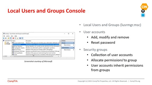 2A-5 Local Users and Groups Console