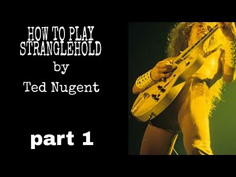 How to play Stranglehold by Ted Nugent, Part 1. Guitar solo lesson tutorial