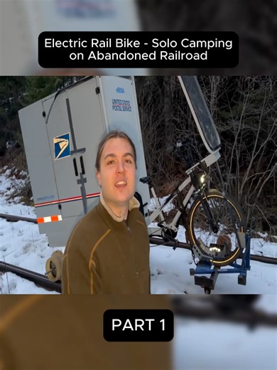 Electric Rail Bike - Solo Camping on Abandoned Railroad