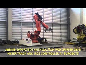 ABB IRB 6640 INDUSTRIAL ROBOT ON 8 METER TRACK