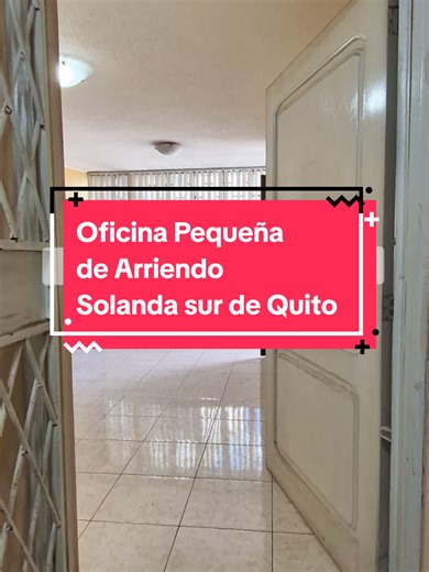 *OFICINA PEQUEÑA CON BALCÓN DE ARRIENDO SECTOR SOLANDA* *130 mensuales* *2 meses de garantía* - Ubicada en segunda planta con vista posterior - Silenciosa, acogedora y cómoda - 1 baño privado - Incluye un archivador - Perfecto para médico otorrino, pediatra, oftalmólogo o spa - El edificio cuenta con puertas de seguridad corredizas - Videovigilancia - Parqueos sobre la vía - Línea de transporte público a la puerta - Comercios alrededor, restaurantes, farmacias, parques y más - Medidor de luz ind