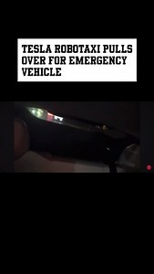 Tesla Robotaxi pulls over for paramedic vehicle with emergency lights. This is absolutely insane and one of the biggest critiques of FSD supervised. ￼#fyp #viral #tesla #robotaxi #elonmusk #austin #fsd #tsla #teslarobotaxi | Tesla Owners of Silicon Valley