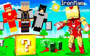 【BeckBroJack】我的世界|Opening SUPERHERO LUCKY BLOCKS to get GOD HEROES in Minecraft!