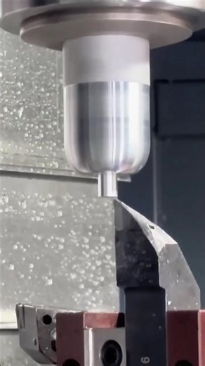 turning a aluminium part in cnc machine || making apple profile in aluminium material #cnc #shorts