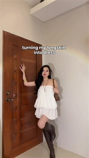 Transforming a Long Skirt into a Stylish Dress