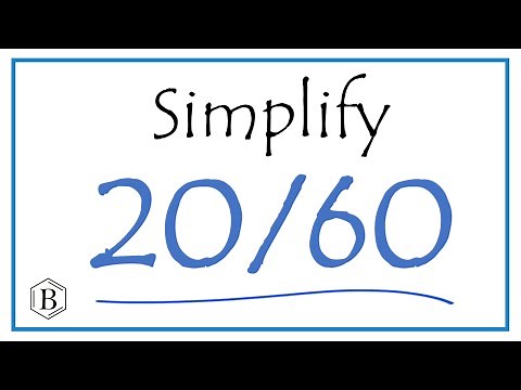 How to Simplify the Fraction 20/60