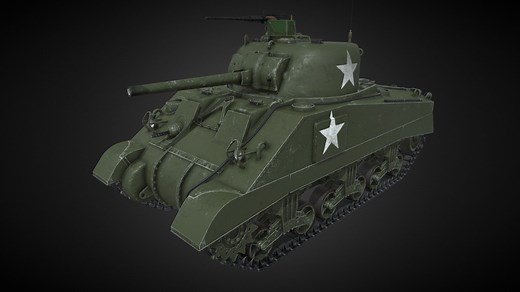 M4 Sherman - Download Free 3D model by barking_dogo