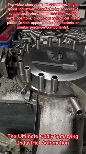 High-Speed Rotary Indexing: Mass Producing Precision Metal Sockets.#reels #viral #youtubeshorts #diy