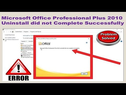 FIX: Microsoft office professional uninstall did not complete successfully.