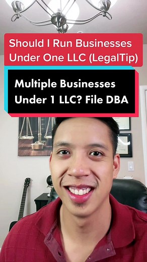 Lawyer explains if it is a good idea to run multiple businesses under one LLC. If you choose to run multuple businesses under one LLC, consider a DBA. #freedomthrubusiness #llctips #entrepreneur #llclawyer #tiktoklawyer #businesslawyer #corporatelawyer #llcregistration #smallbizowner #onlinebiz #legaltips #dba #doingbusinessas #fictitiousname #limitedliabilitycompany #smallbusinessowners #startbusiness #protectyourbusiness #trademark