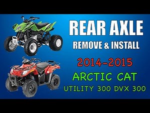 Remove & Install Rear Axle Arctic Cat DVX, Utility 300 (2014-2015)
