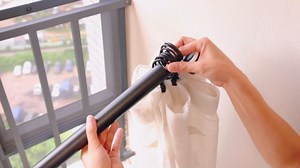 Tension Curtain Rod 43 to 162 Inches (3.6 to 13.5 ft), 1.26" Diameter Spring Adjustable Heavy Duty Long Large Curtains Pole for Windows Door Bathroom Patio Outdoor No Drilling, Black