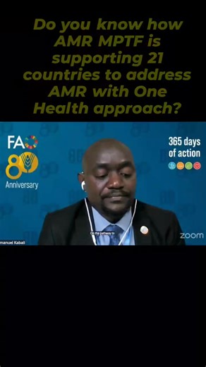 Know more about AMR Multi-Partner Trust Fund (MPTF) and impact it is making in helping implement National Action Plans Dr Emmanuel Kabali, AMR project coordinator, @FAO was speaking at 5th Annual Global Media Forum on AMR #healthforall #AntimicrobialResistance #AMR #SDG3 #healthsecurity | CNS