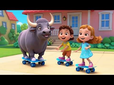 Buffalo Mailman Delivers on Roller Skates | Funny and Fun Kids Nursery Rhyme Animation