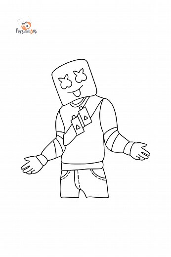 Fortnite Marshmello coloring page ♥ Online and Print for Free!