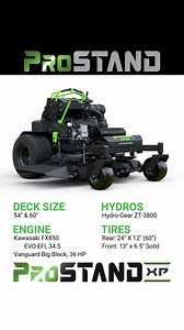 The Viper ProStand XP — Compact. Powerful. Unstoppable. Engineered for precision and built for the grind, the ProStand XP combines commercial-grade strength with the agility and control of a stand-on. Equipped with the proven V-800 deck, Hydro-Gear ZT-3800 transmissions, and up to 36 HP of muscle, this machine delivers serious cutting power in a compact, maneuverable frame. With rugged metal fenders, recessed anti-scalping wheels, and a wide stance for unmatched stability, the ProStand XP is rea