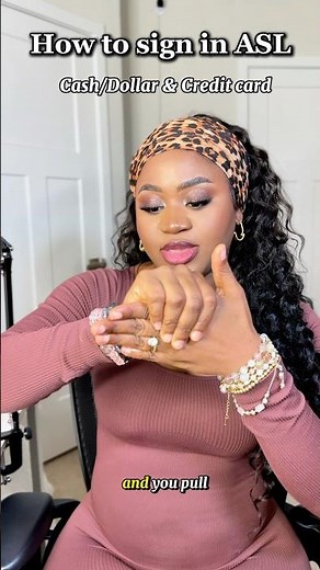 How to sign CASH, DOLLAR, CREDIT CARD in ASL. #asl