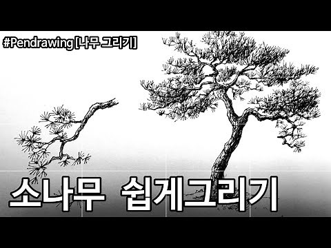 [Pen Drawing] Easy Tree Drawing/Today's Chat and Dad Jokes/How to Draw a Pine Tree