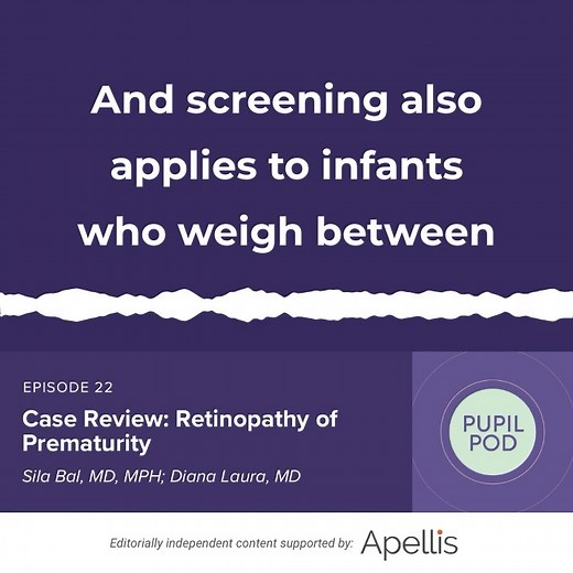 Gain insights into the screening criteria, diagnosis, and treatment of retinopathy of prematurity. Dr. Diana Laura reviews a case of a 22-week-old gestational infant. Listen here: https://bit.ly/3NBUna4 | Eyetube | Facebook