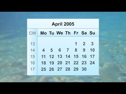 April 2005 Calendar