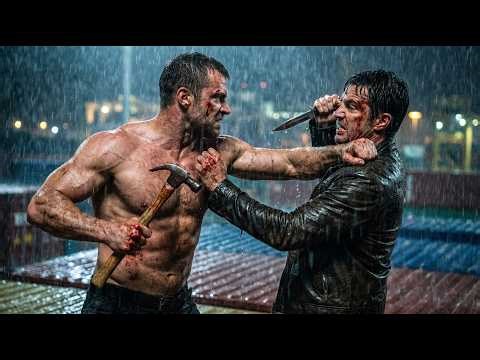 A tough guy wielding a sharp axe battles a top assassin in the harbor!#action #kungfu