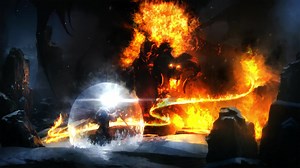 Balrog Fight The Lord Of The Rings Live Wallpaper - MoeWalls