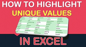 How to Highlight Unique Values In Excel | MyExcelOnline