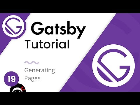 Gatsby Tutorial #19 - Generating Pages