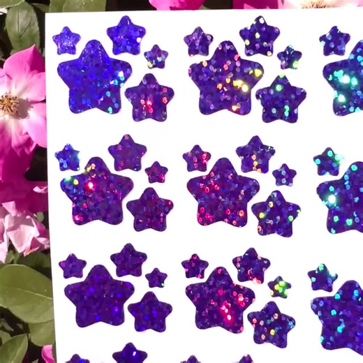 Star Sticker Sheet! - Choose a Color - Bubble Stars for Scrapbooks Planners Labels Gifts and Crafts! - Etsy