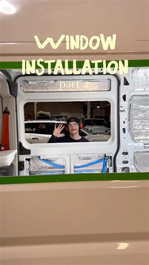 All 3 windows are in!!! #diy #vanlife #vanconversion