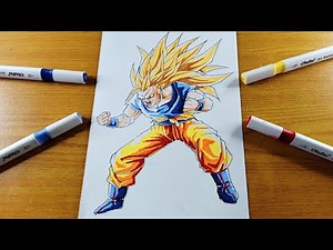 How To Draw Goku (Super Saiyan 3)! | Step By Step | Dragon Ball Z